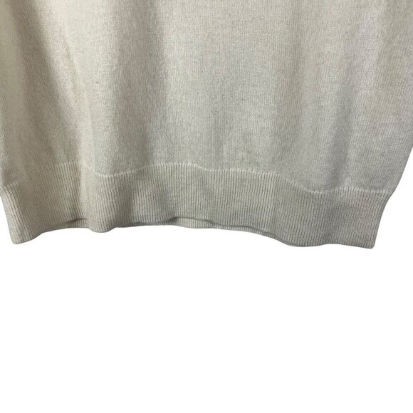 Everlane Womens Small 100% Cashmere V-Neck Sweater Beige Quiet Luxury Minimalist - Picture 5 of 11